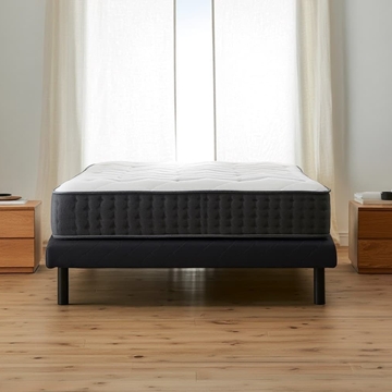 Pack Descanso: Colchón Muelle-Visco JUMBO + Base Tapizada + Almohada Viscoelástica - Imagen 2