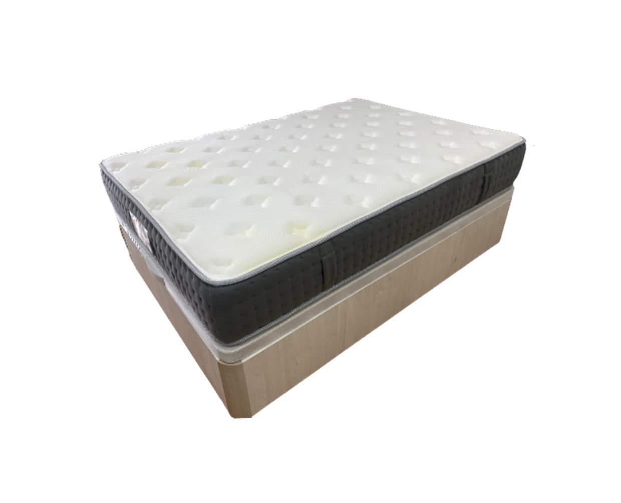 Pack Descanso: Colchón Muelle-Visco JUMBO + Canapé abatible + Almohada Viscoelástica - Imagen 1