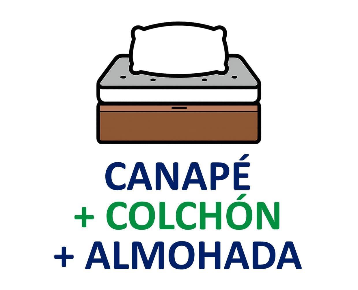 Pack Descanso: Colchón Muelle-Visco JUMBO + Canapé abatible + Almohada Viscoelástica - Imagen 3