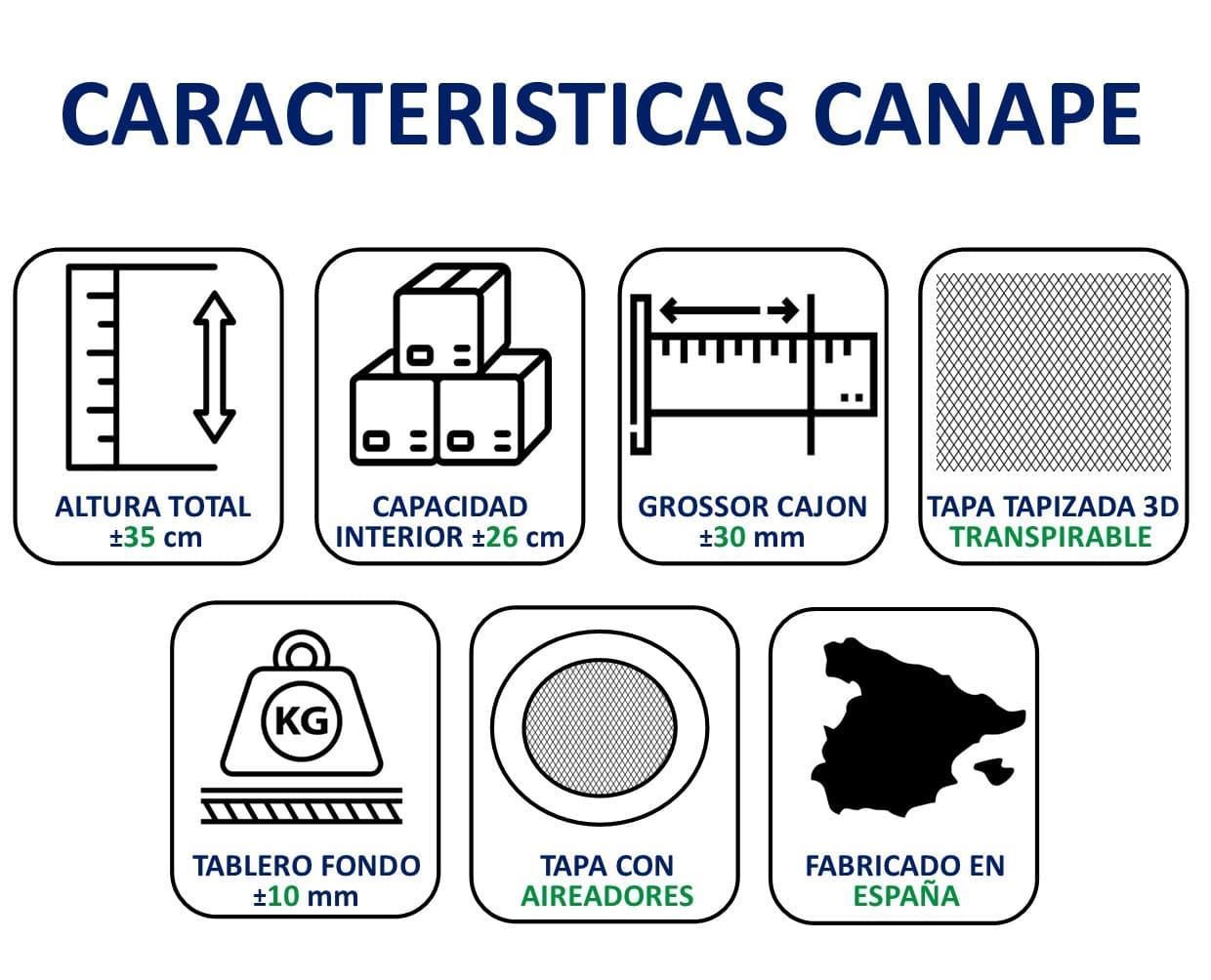 Pack Descanso: Colchón Muelle-Visco JUMBO + Canapé abatible + Almohada Viscoelástica - Imagen 4