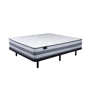 Pack Descanso: Colchón Muelle-Visco Premium + Base tapizada + Almohada Viscoelástica - Imagen 1