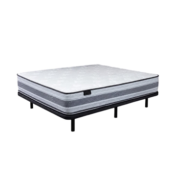 Pack Descanso: Colchón Muelle-Visco Premium + Base tapizada + Almohada Viscoelástica - Imagen 1