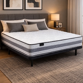 Pack Descanso: Colchón Muelle-Visco Premium + Base tapizada + Almohada Viscoelástica - Imagen 2