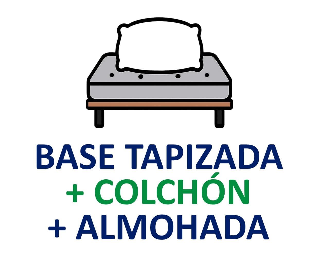 Pack Descanso: Colchón Muelle-Visco Premium + Base tapizada + Almohada Viscoelástica - Imagen 3
