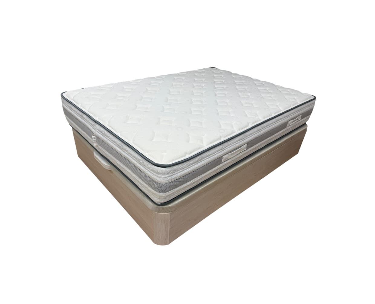 Pack Descanso: Colchón Muelle-Visco PREMIUM + Canapé abatible + Almohada Viscoelástica - Imagen 1