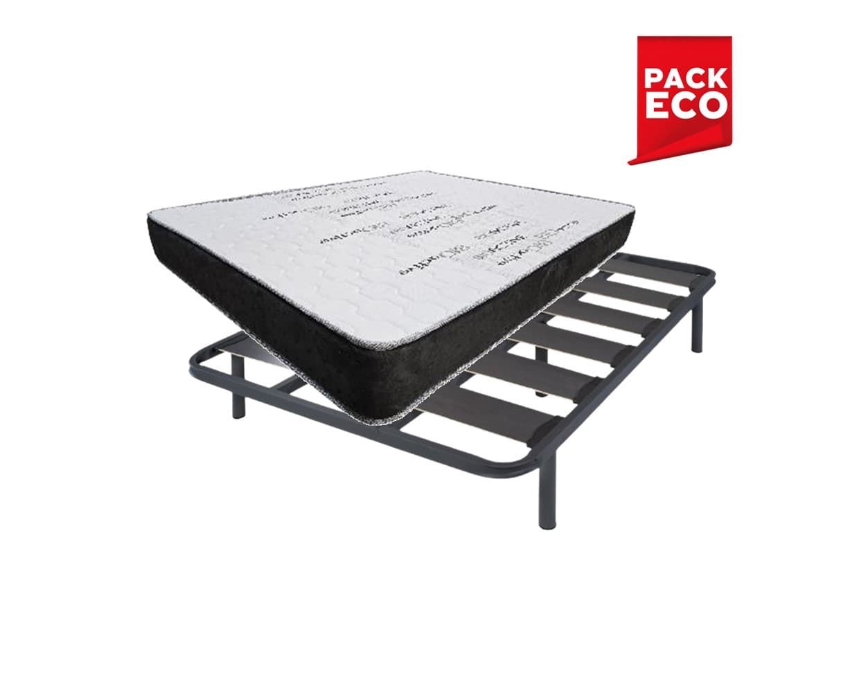 Pack Descanso: Colchón Visco ECO + Somier + Almohada - Imagen 1