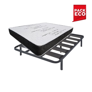 Pack Descanso: Colchón Visco ECO + Somier + Almohada - Imagen 1